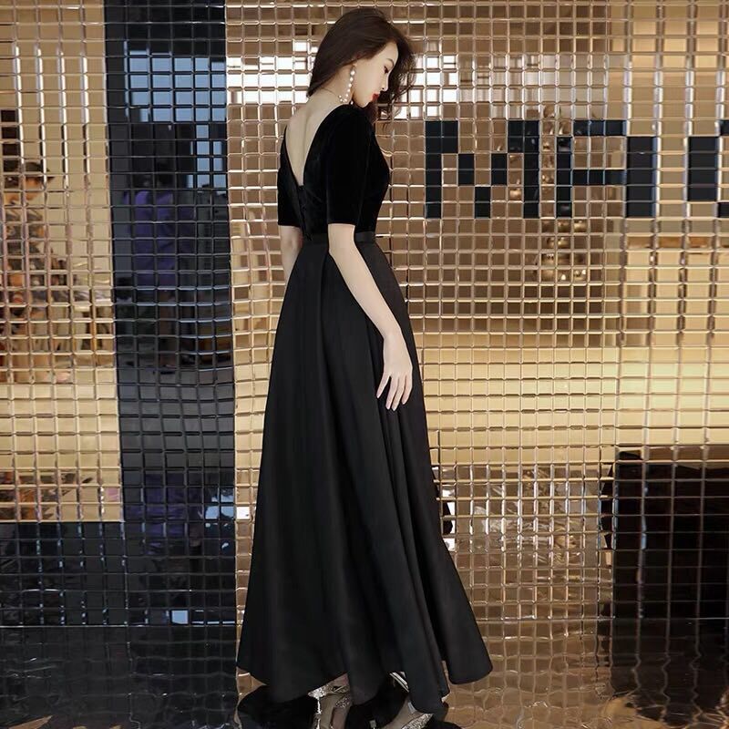 Korean style slim dress banquet fashion performance clothing