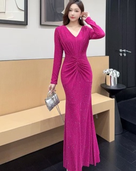 Package hip long sleeve long dress autumn slim dress