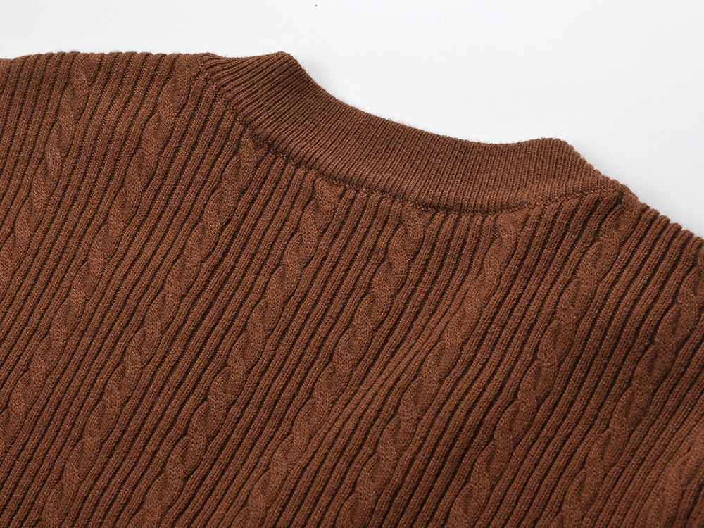 Autumn and winter metal buckles long knitted fashion slim dress