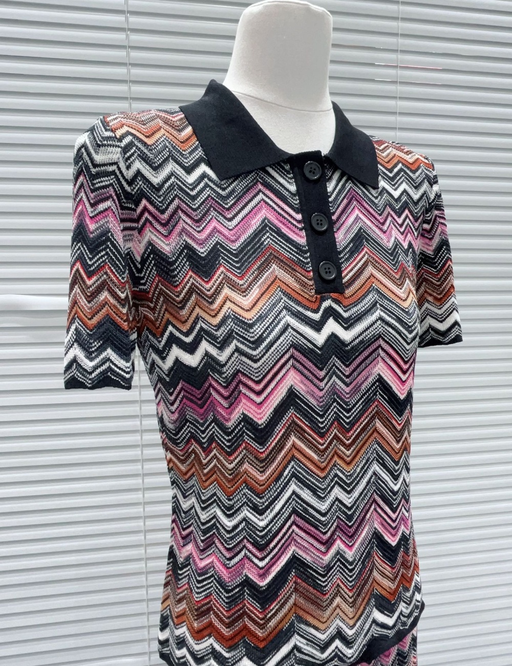 Fashion wide leg pants wave patterns T-shirt a set