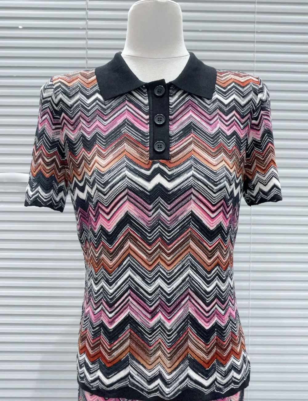 Fashion wide leg pants wave patterns T-shirt a set