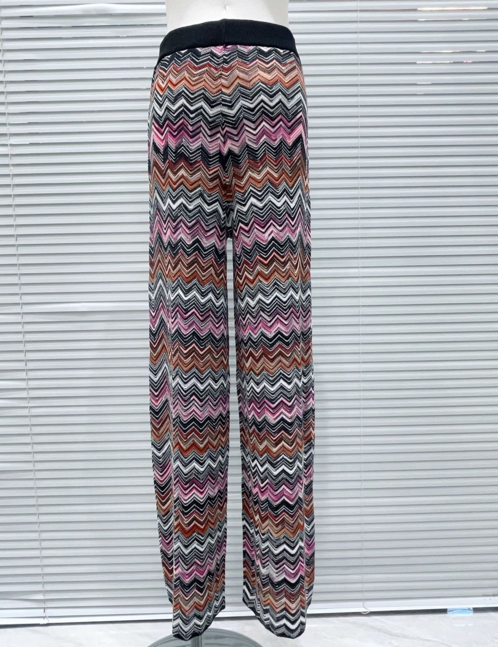 Fashion wide leg pants wave patterns T-shirt a set