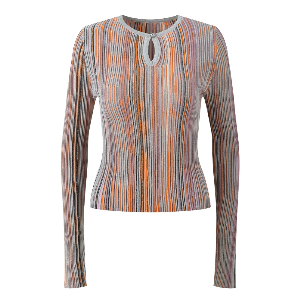 Temperament short skirt vertical stripes tops a set