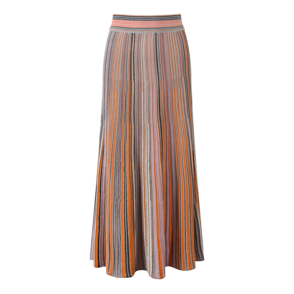 Temperament short skirt vertical stripes tops a set