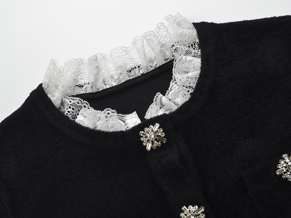 Buckle slim black tops temperament diamond belt