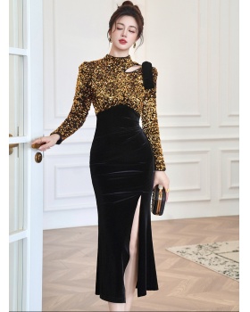 Package hip long dress sequins dress for women