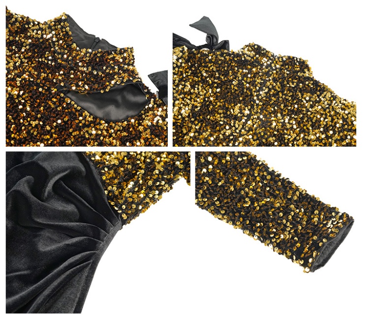 Package hip long dress sequins dress for women