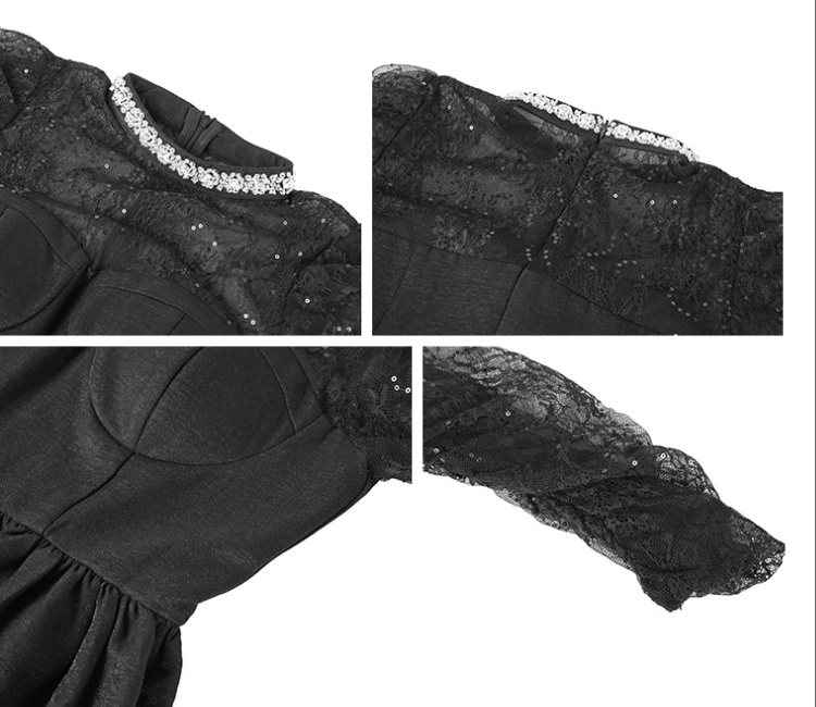 Slim rhinestone long dress autumn dress for women