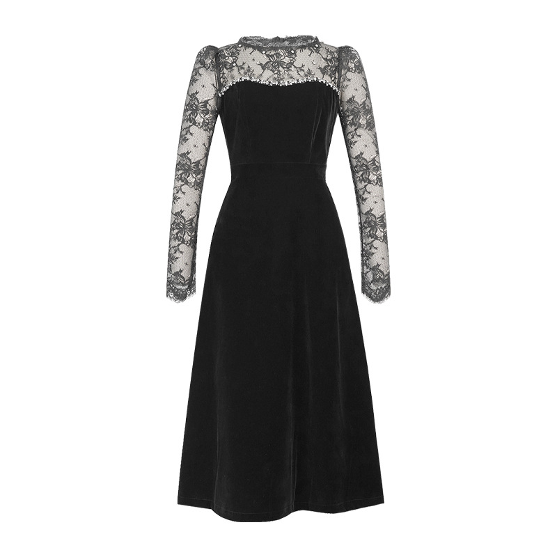 Annual meeting dress Hepburn style formal dress for women