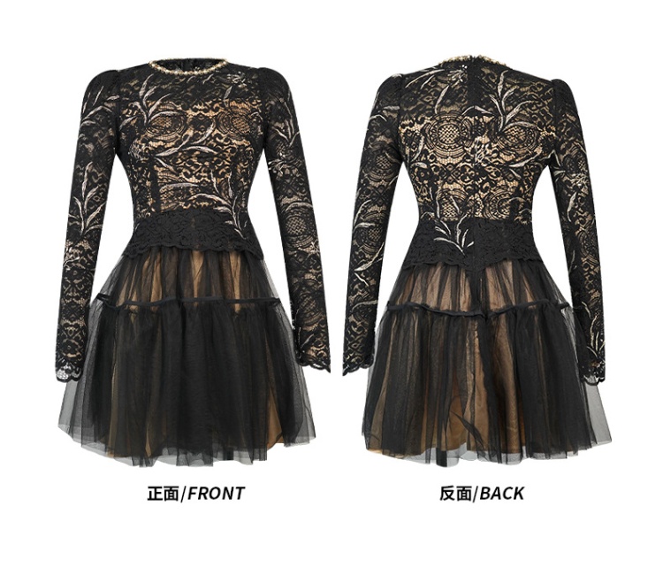 Lace thick and disorderly dress gauze formal dress for women