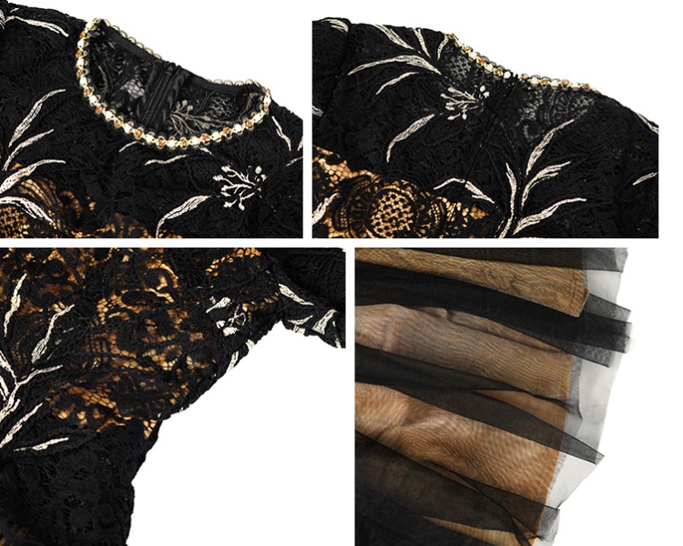 Lace thick and disorderly dress gauze formal dress for women