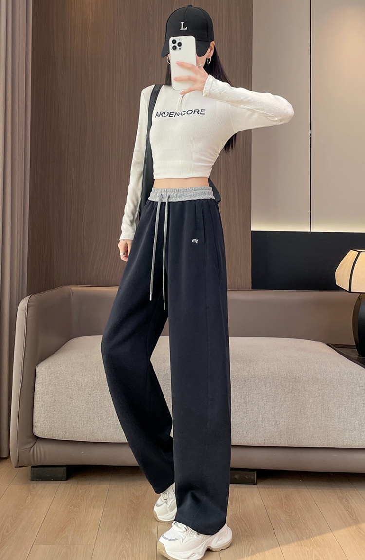 Autumn and winter wide leg pants all-match pants for women