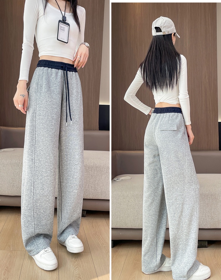 Autumn and winter wide leg pants all-match pants for women
