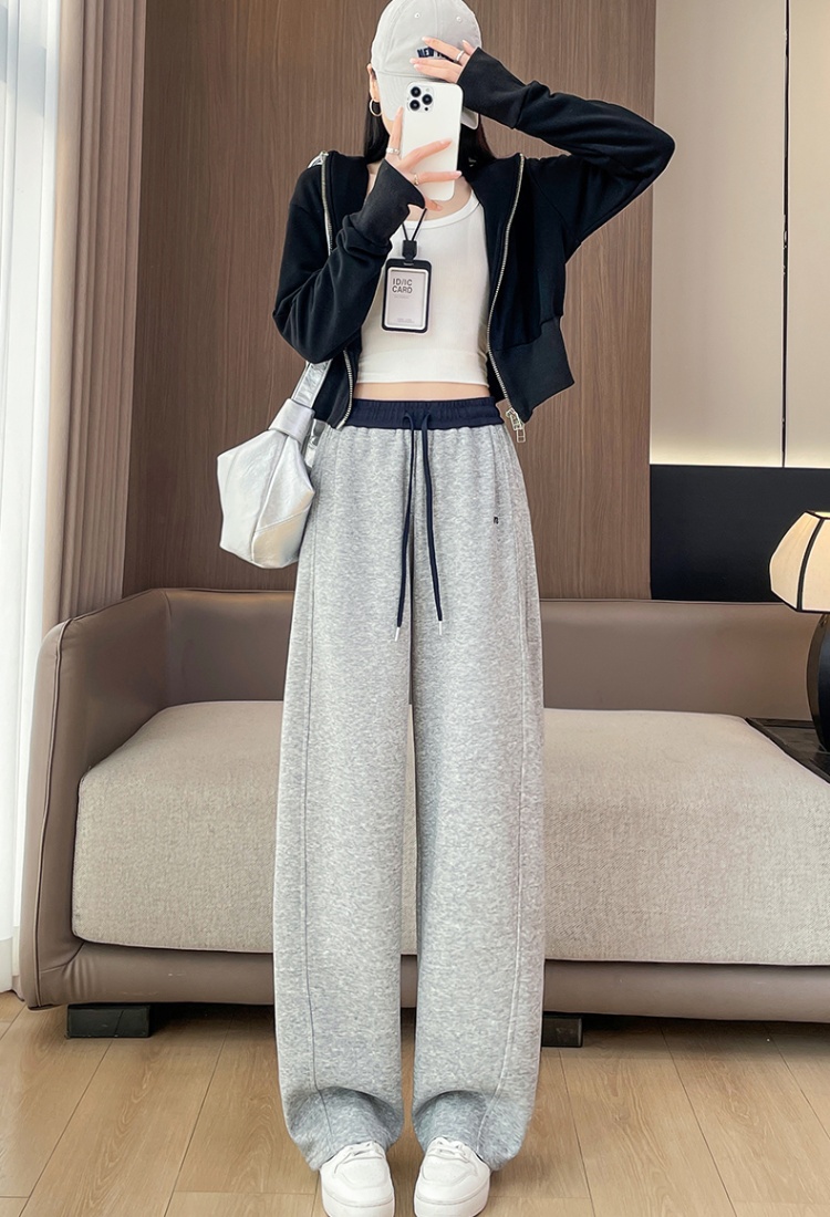Autumn and winter wide leg pants all-match pants for women