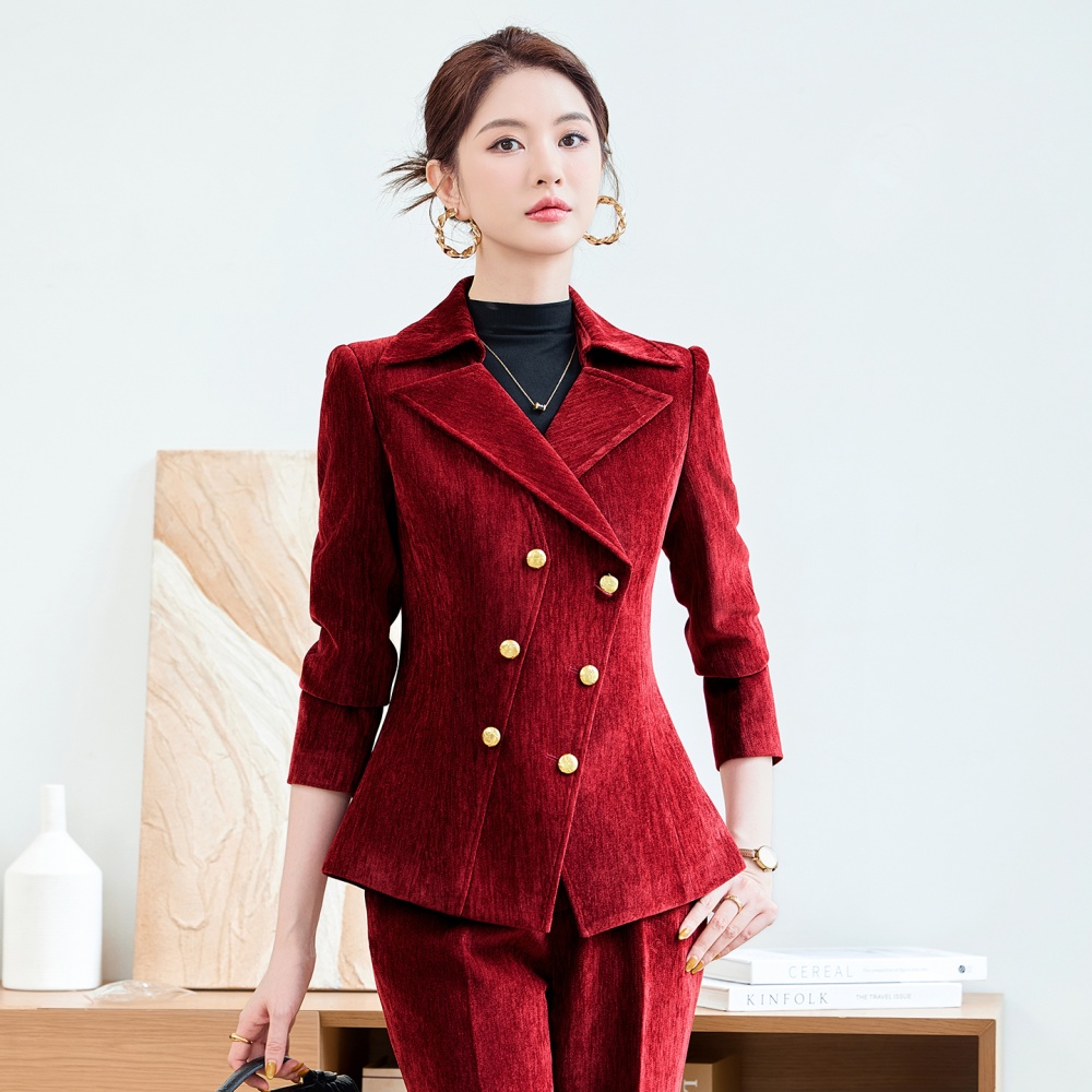 Autumn and winter business suit overalls coat for women