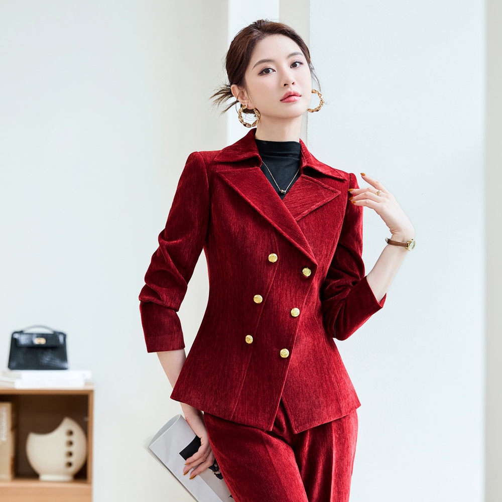 Autumn and winter business suit overalls coat for women