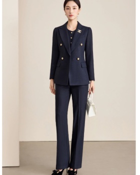 Simple suit pants waistcoat 3pcs set for women