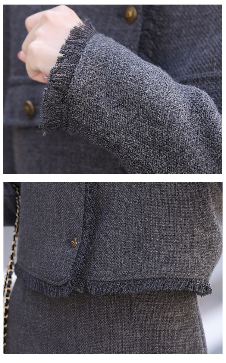 Plus cotton skirt business suit 2pcs set