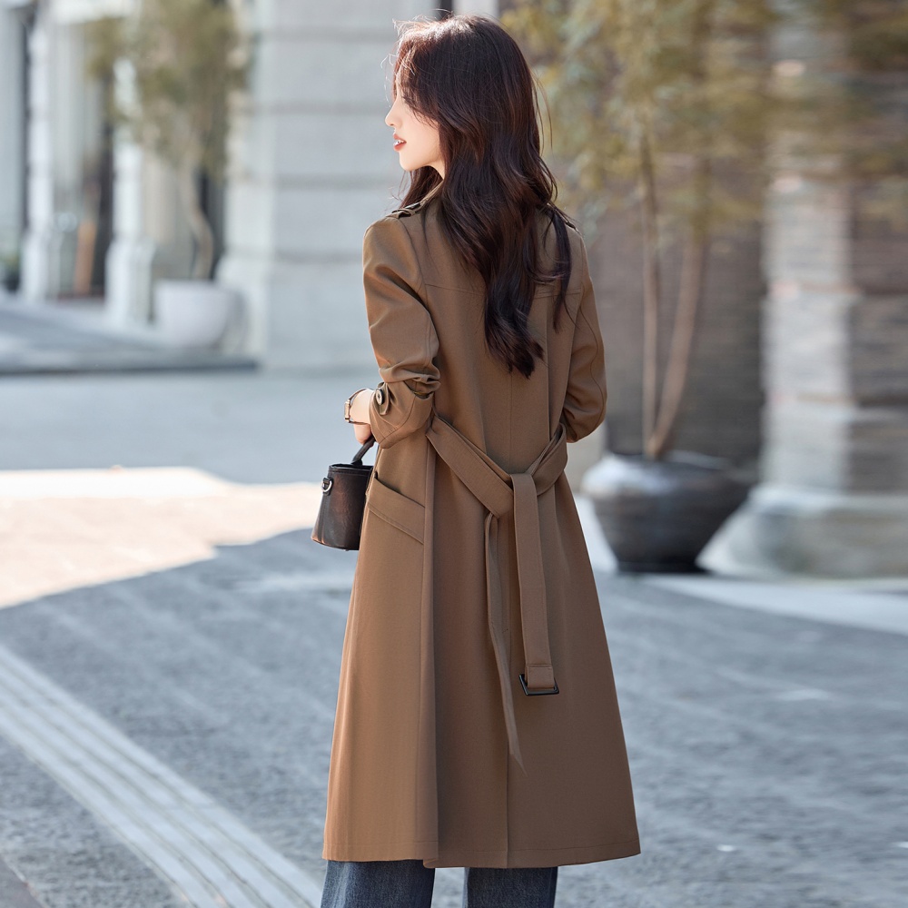 British style windbreaker overcoat for women