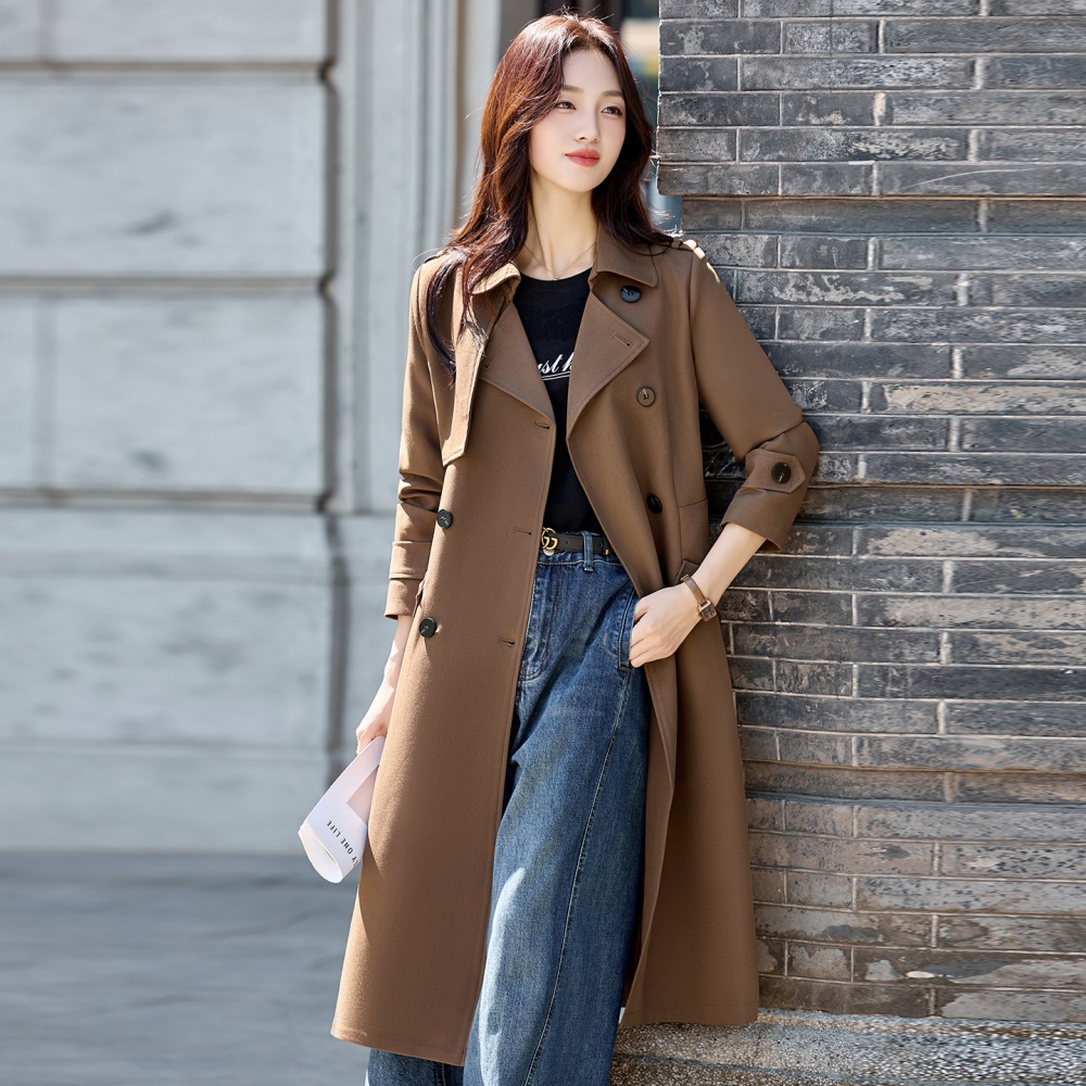 British style windbreaker overcoat for women