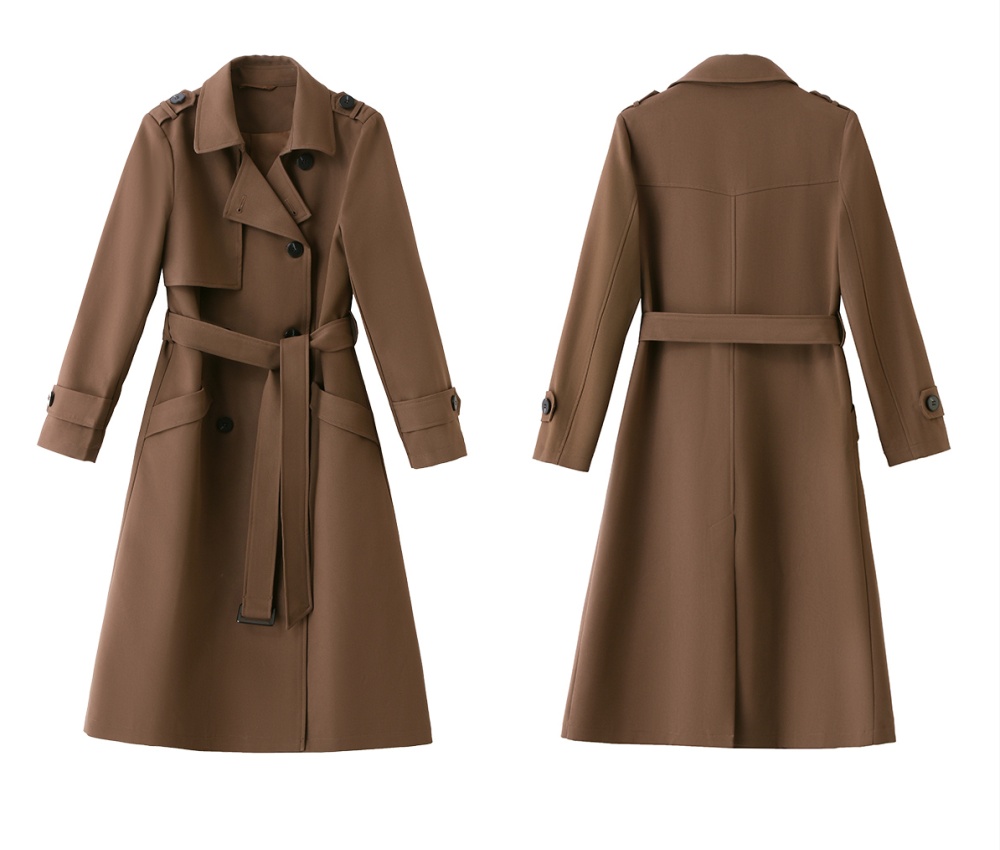 British style windbreaker overcoat for women