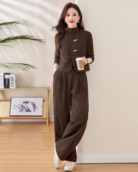 Slim temperament skirt spring waistcoat 3pcs set for women