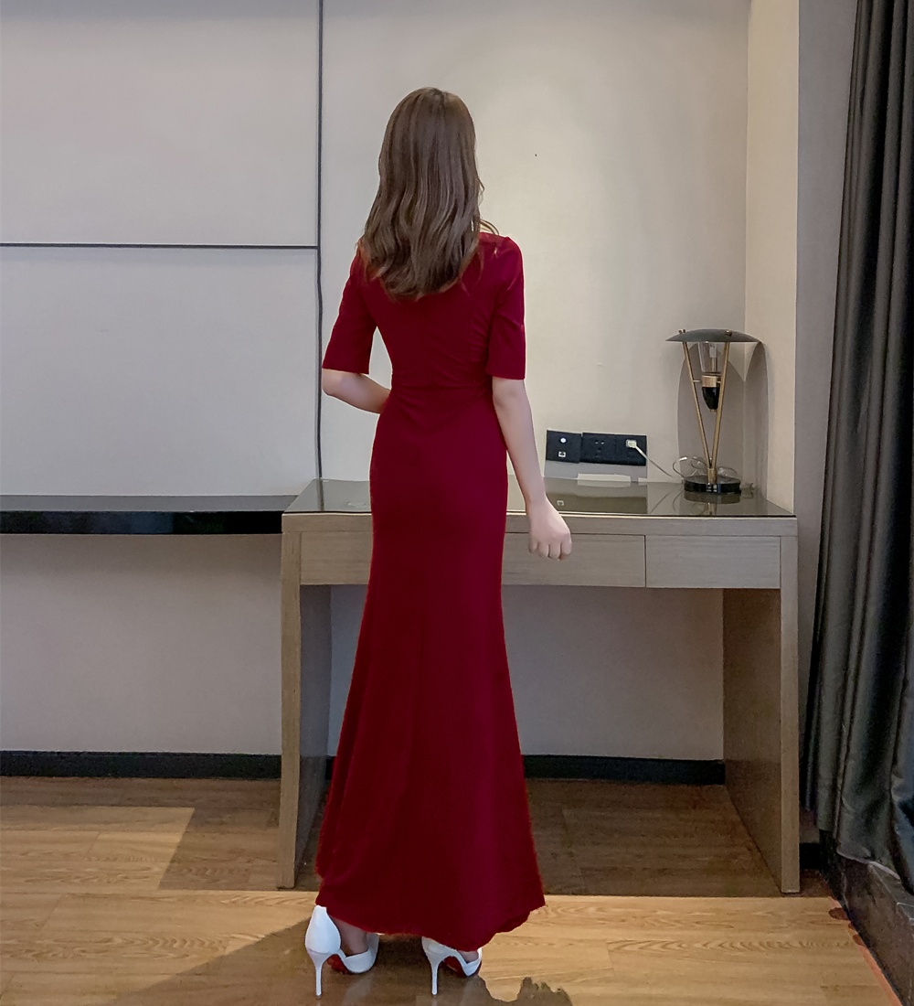 Pinched waist dress refinement cheongsam