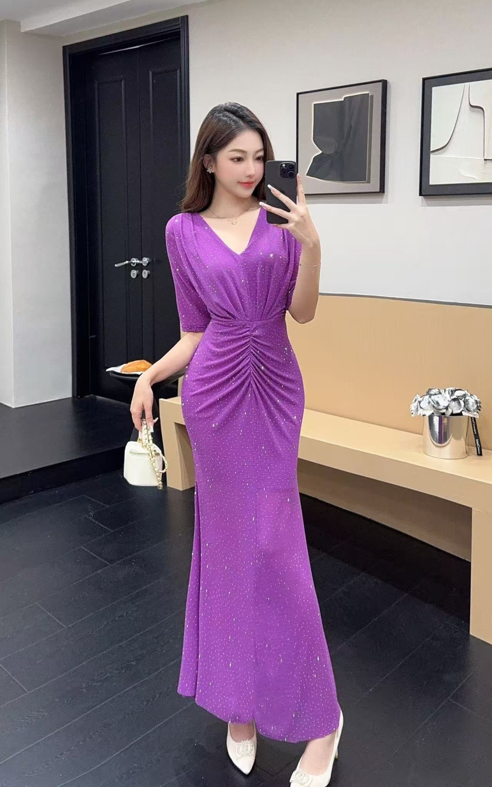Liangsi tight dress package hip fashion long dress