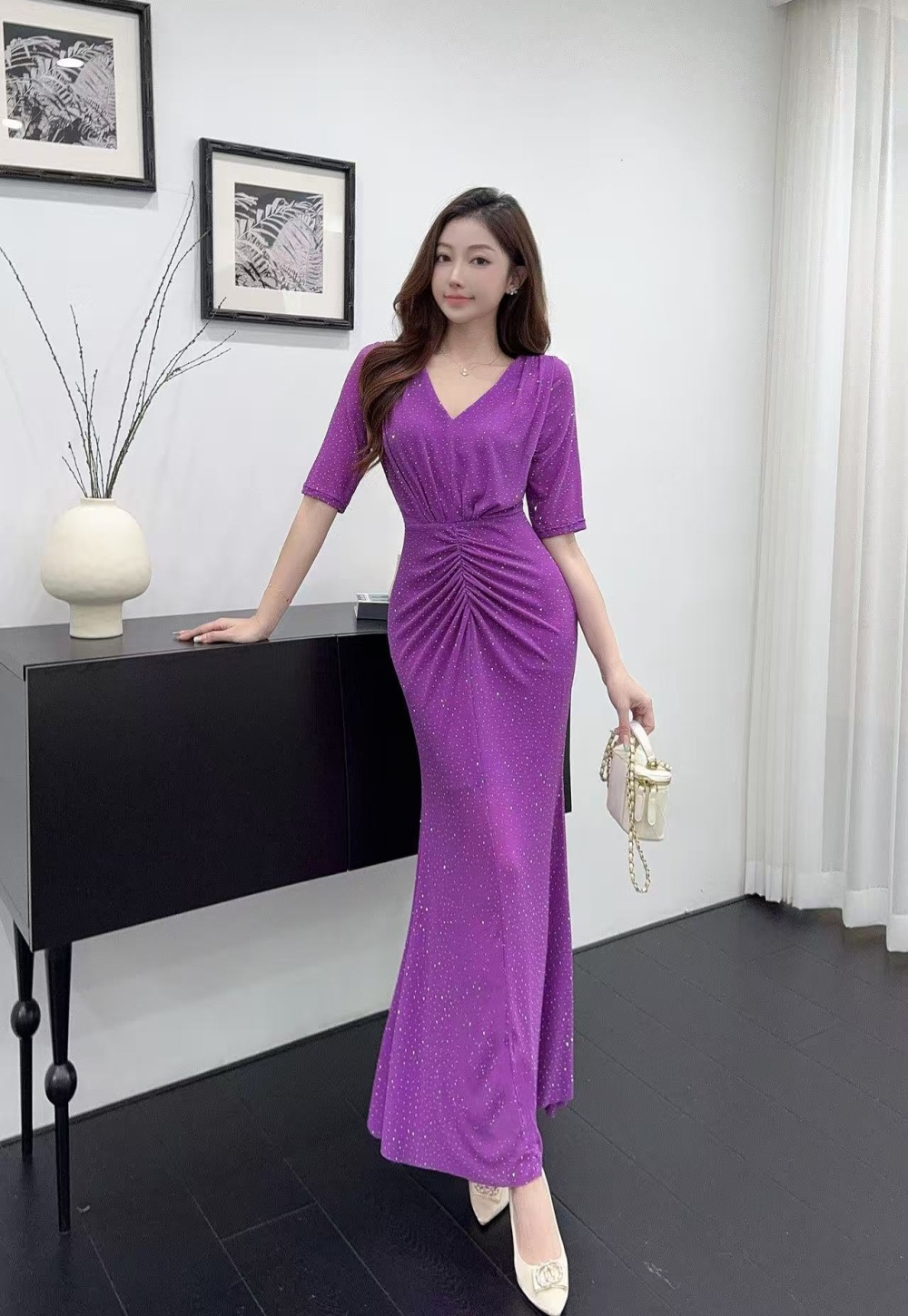 Liangsi tight dress package hip fashion long dress