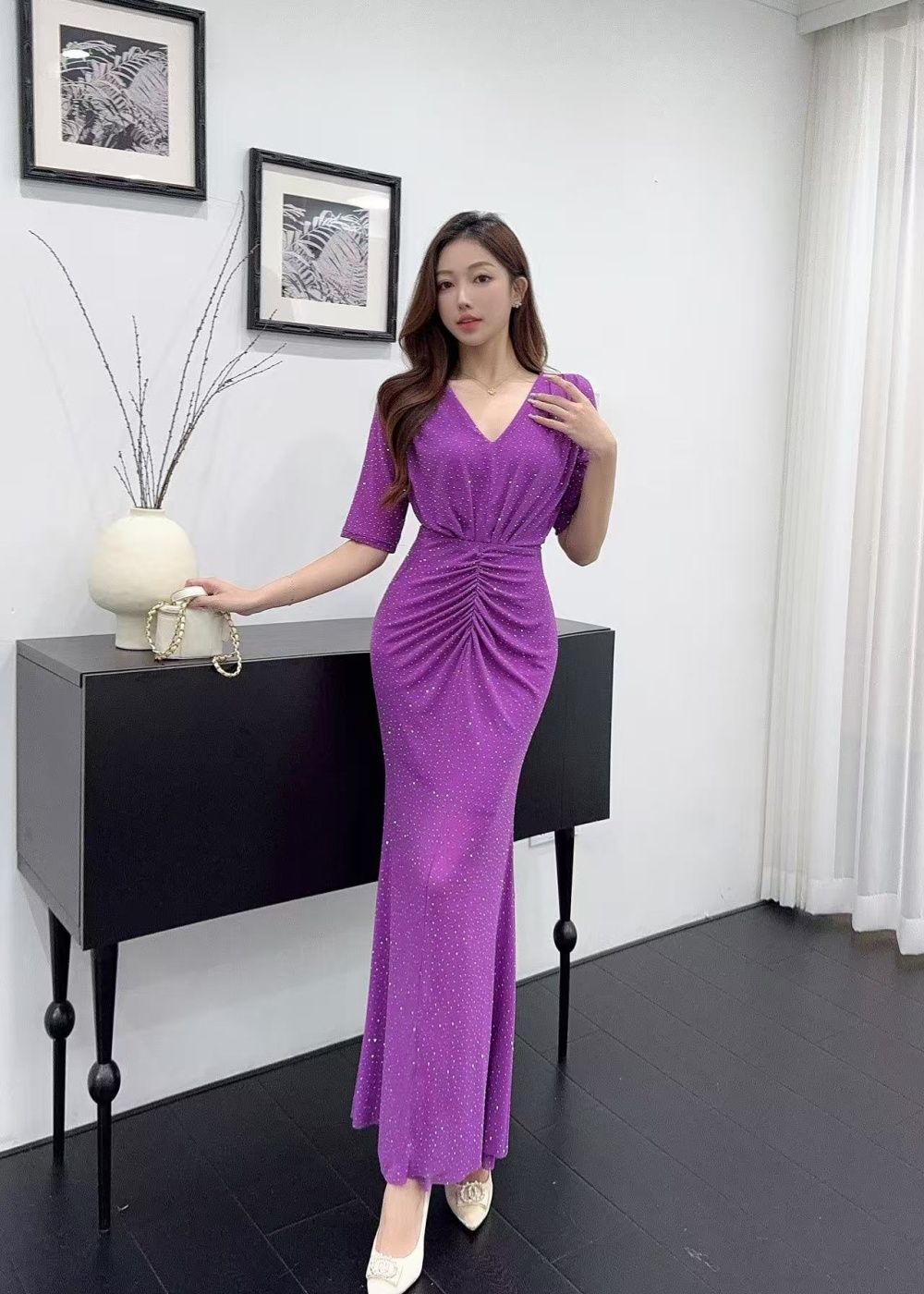 Liangsi tight dress package hip fashion long dress