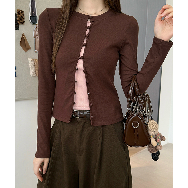 Long sleeve T-shirt Pseudo-two bottoming shirt for women