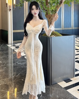 Mermaid long dress lace formal dress for women