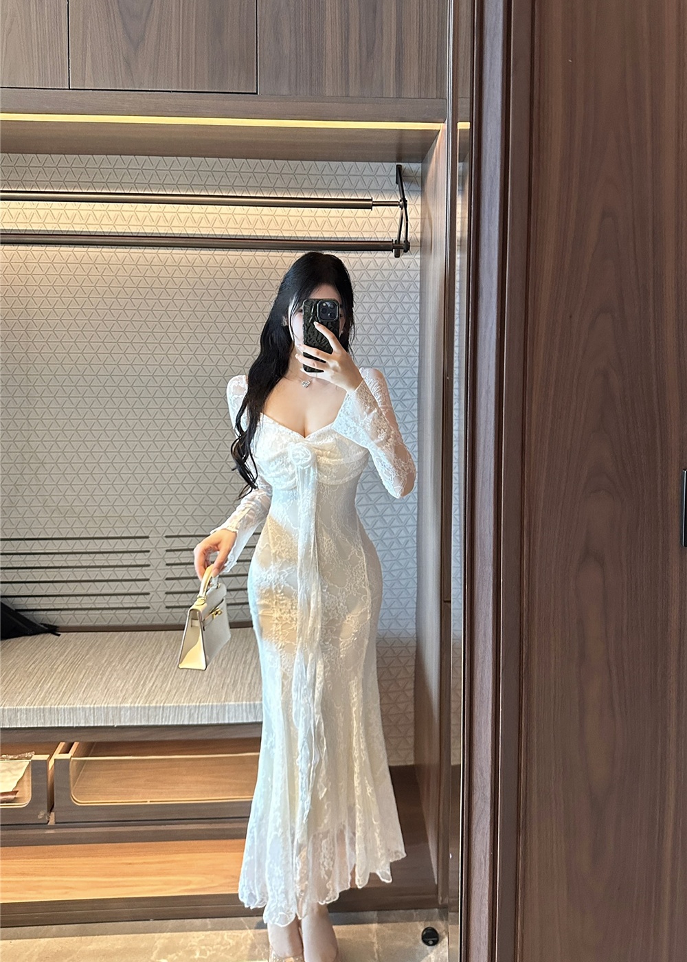 Mermaid long dress lace formal dress for women