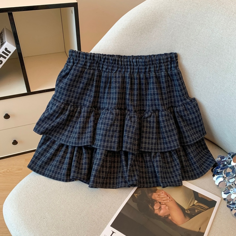 Retro slim short skirt high waist skirt for women