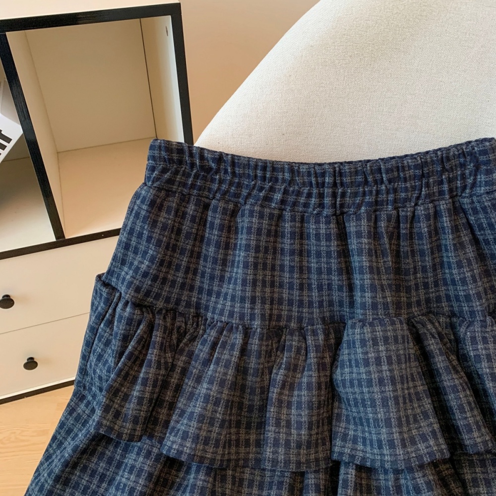 Retro slim short skirt high waist skirt for women