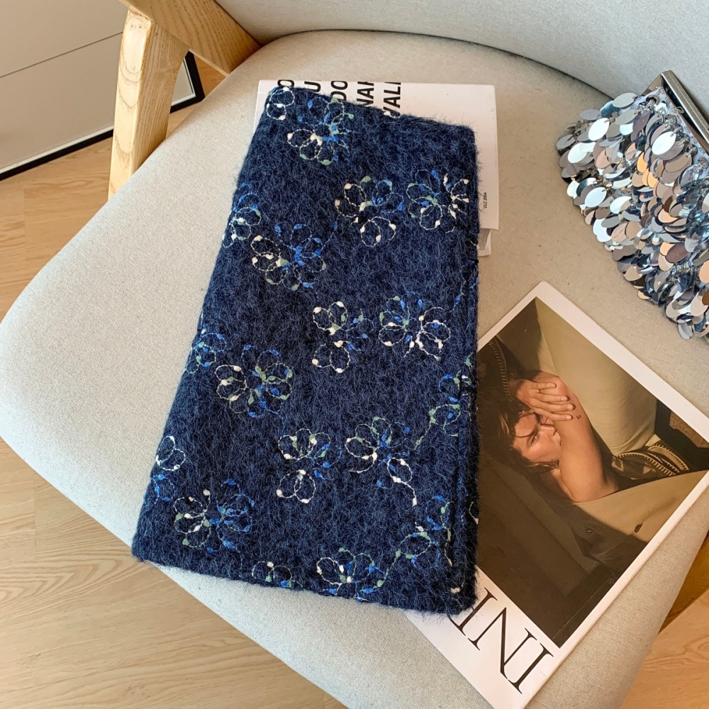 A-line embroidery short skirt woolen skirt