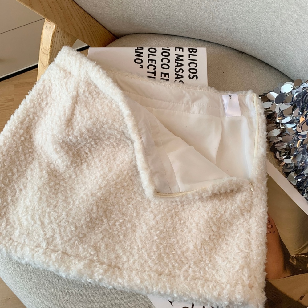 Autumn and winter A-line skirt package hip short skirt