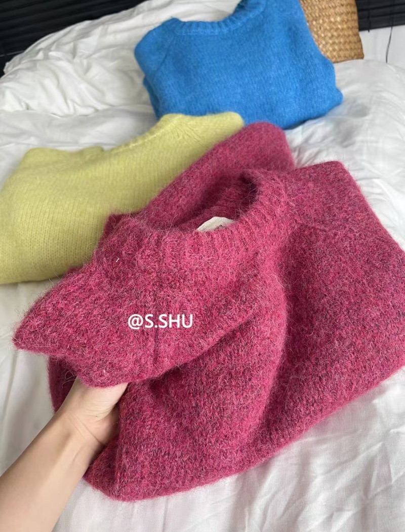 Lazy pullover sweater loose plush tops