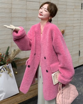 Chanelstyle autumn and winter lambs wool coat for women