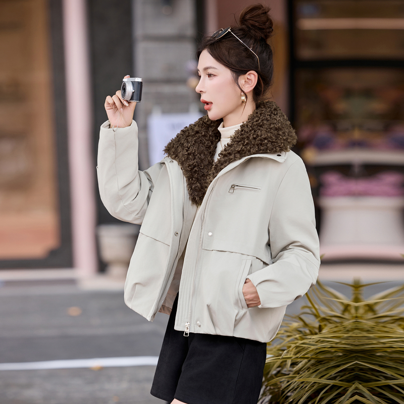 Thermal simple winter parka fashion fashionable with hair