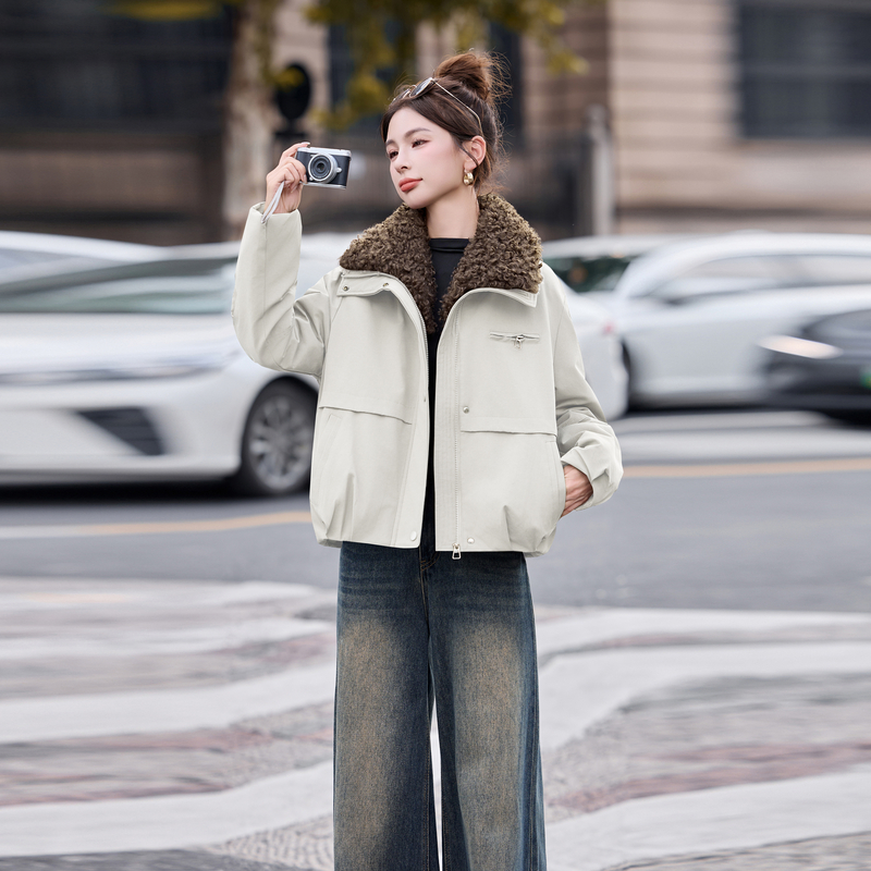 Thermal simple winter parka fashion fashionable with hair