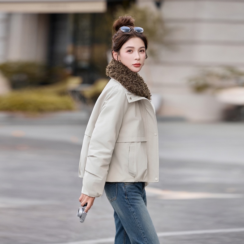 Thermal simple winter parka fashion fashionable with hair