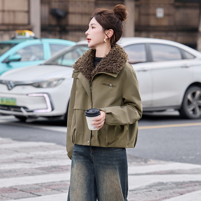 Thermal simple winter parka fashion fashionable with hair