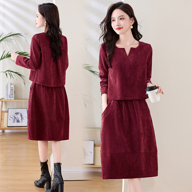 Spring show young fashion skirt 2pcs set for women