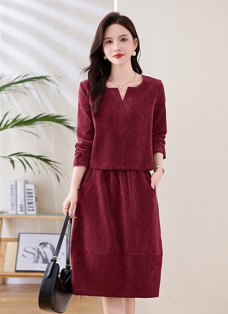 Spring show young fashion skirt 2pcs set for women