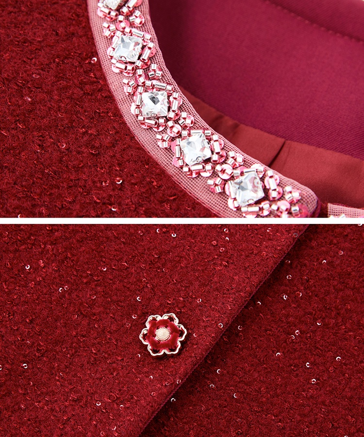 Bride long skirt rhinestone jacket 2pcs set