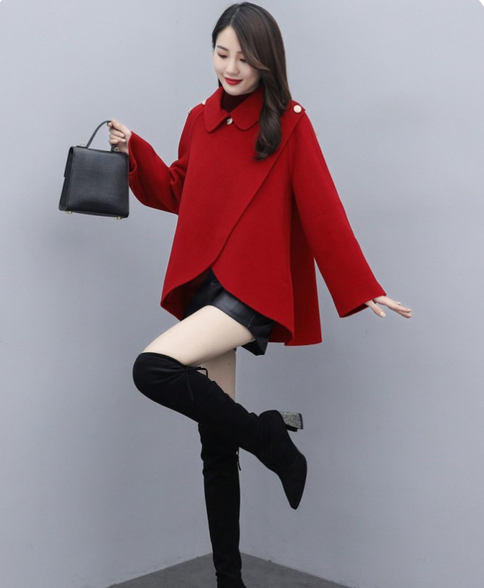 Spring and autumn fashion shawl all-match woolen coat