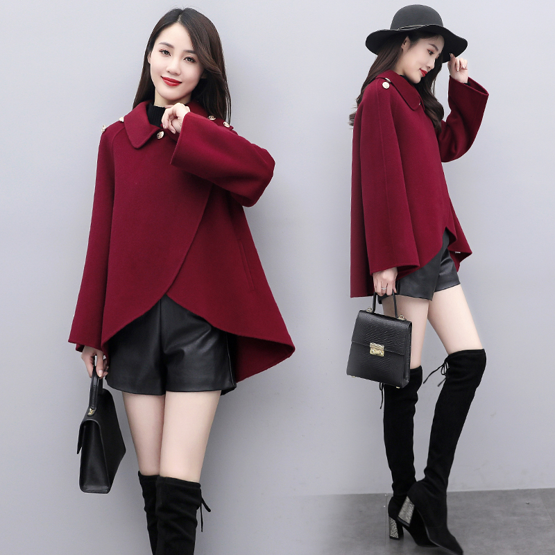 Spring and autumn fashion shawl all-match woolen coat