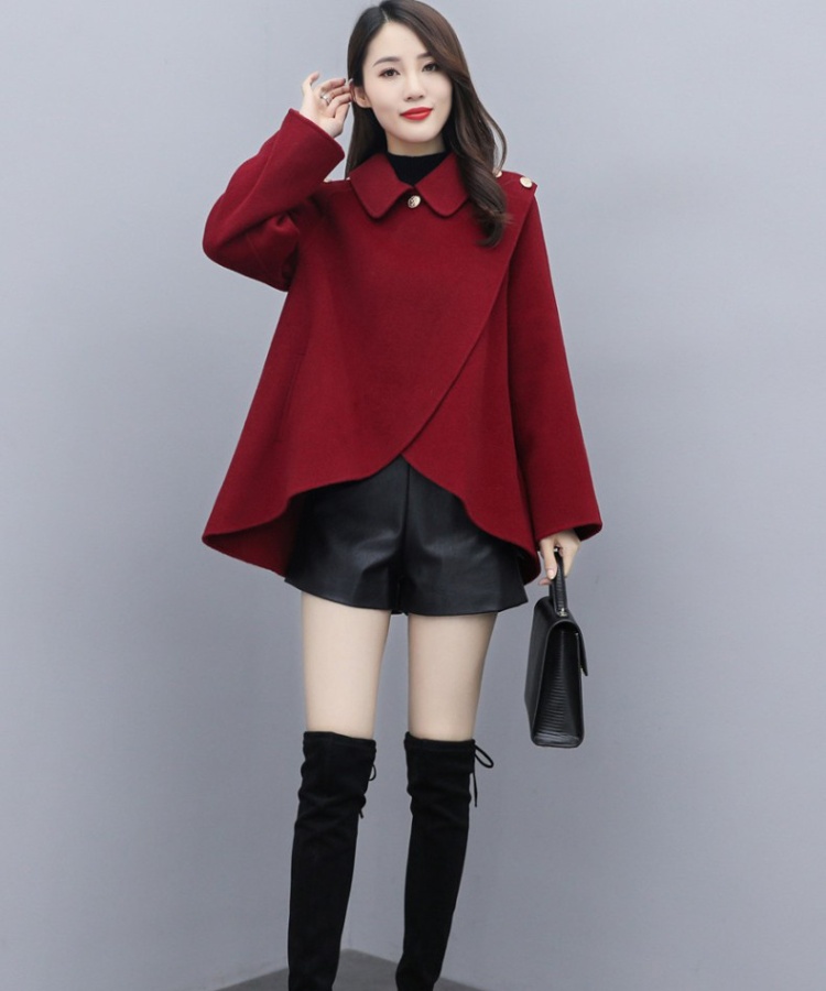 Spring and autumn fashion shawl all-match woolen coat