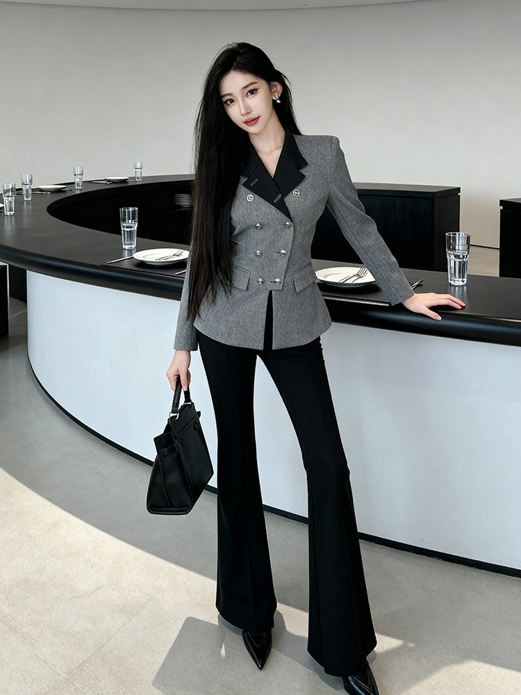 Slim temperament business suit mixed colors tops for women